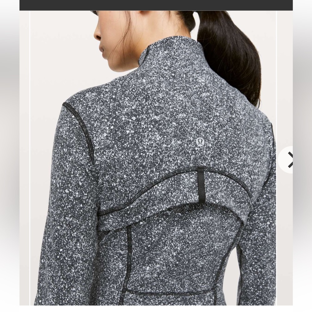 Rare Lululemon Define Jacket Black and White Starlight - Size 6 - Picture 4 of 16